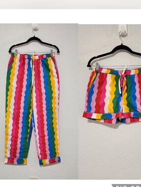 Print Fresh PJ Bundle Of 2 Bottom Short Pants PJ Multicolor Print XS 100% Cotton